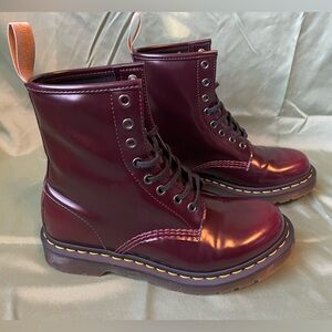 NEW Vegan Leather Cherry Dr Martens Boots